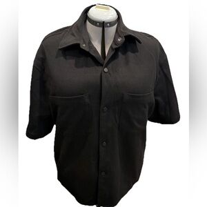 Zara Man designer shirt Size Large Black Button Up